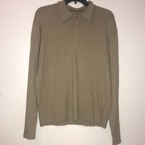Cassini polo sweatshirt beige size XL wool blend